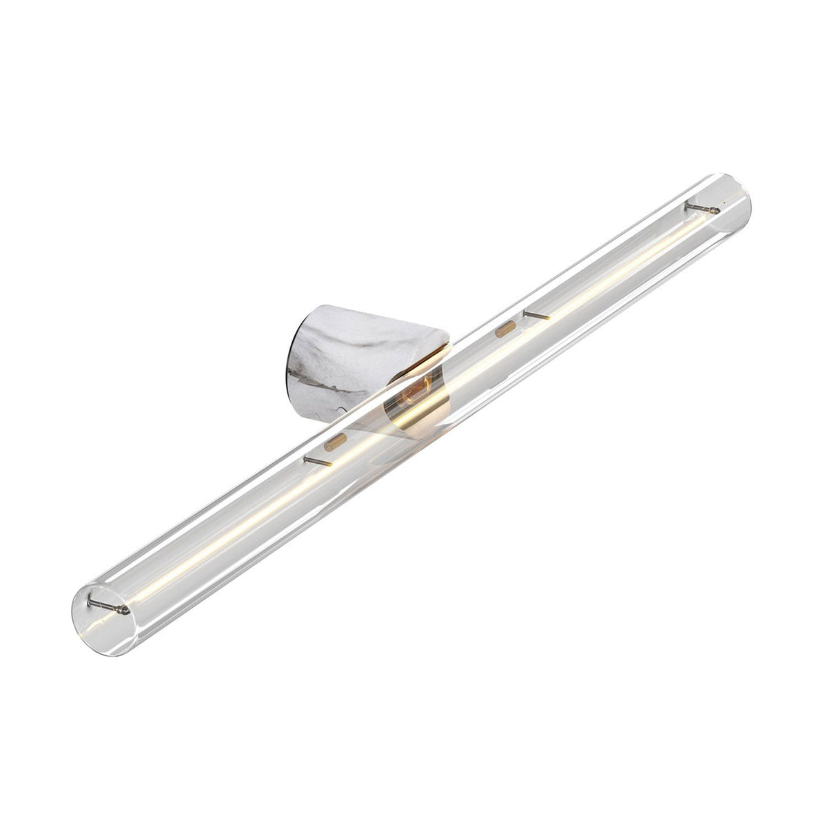 Lampada esse14 da parete o soffitto per lampadina LED S14d - Waterproof IP44 - Effetto White marble