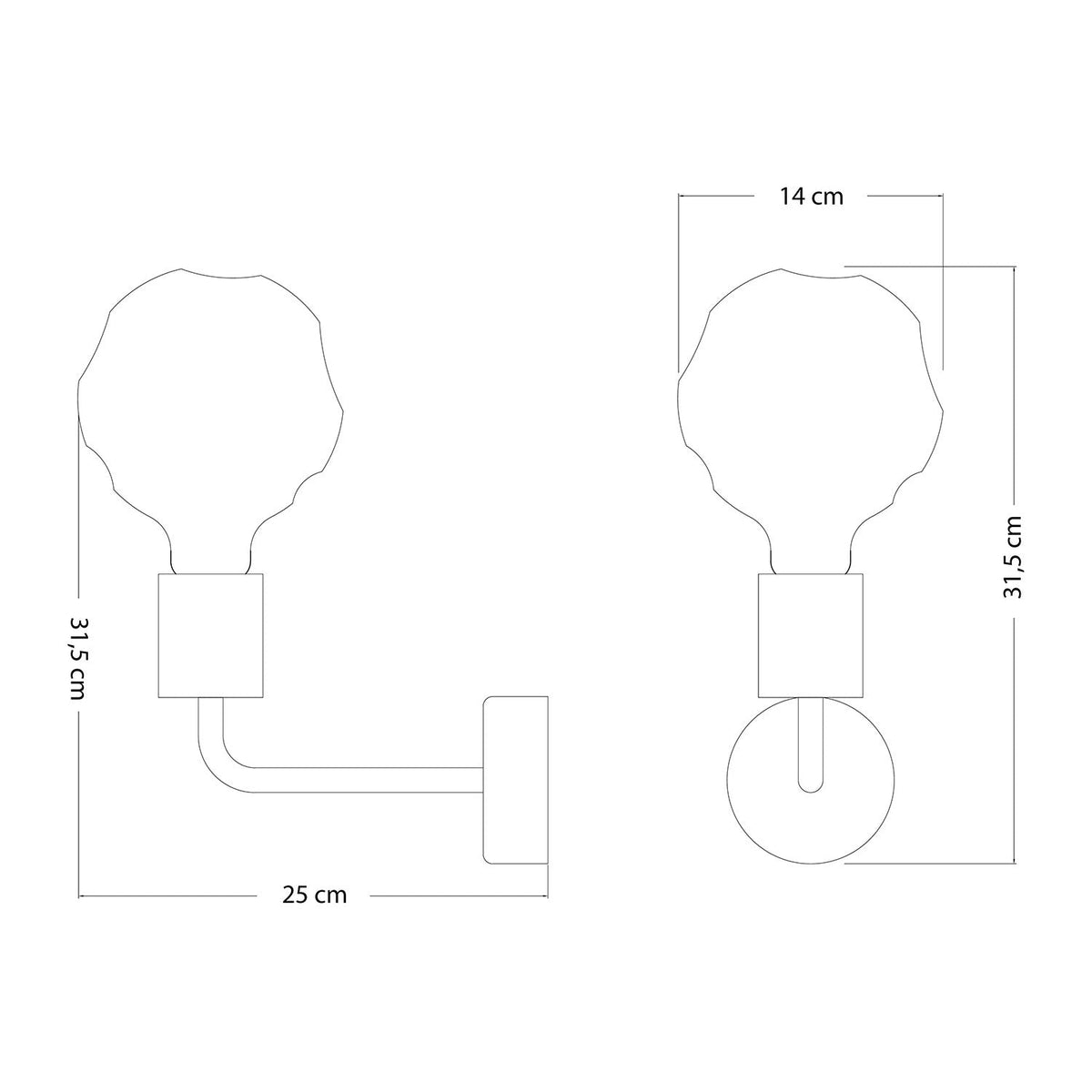 Lampada Fermaluce Elle in legno con lampadina Bumped - Neutro
