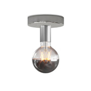 Lampada Fermaluce in metallo con lampadina Globo - Cromo
