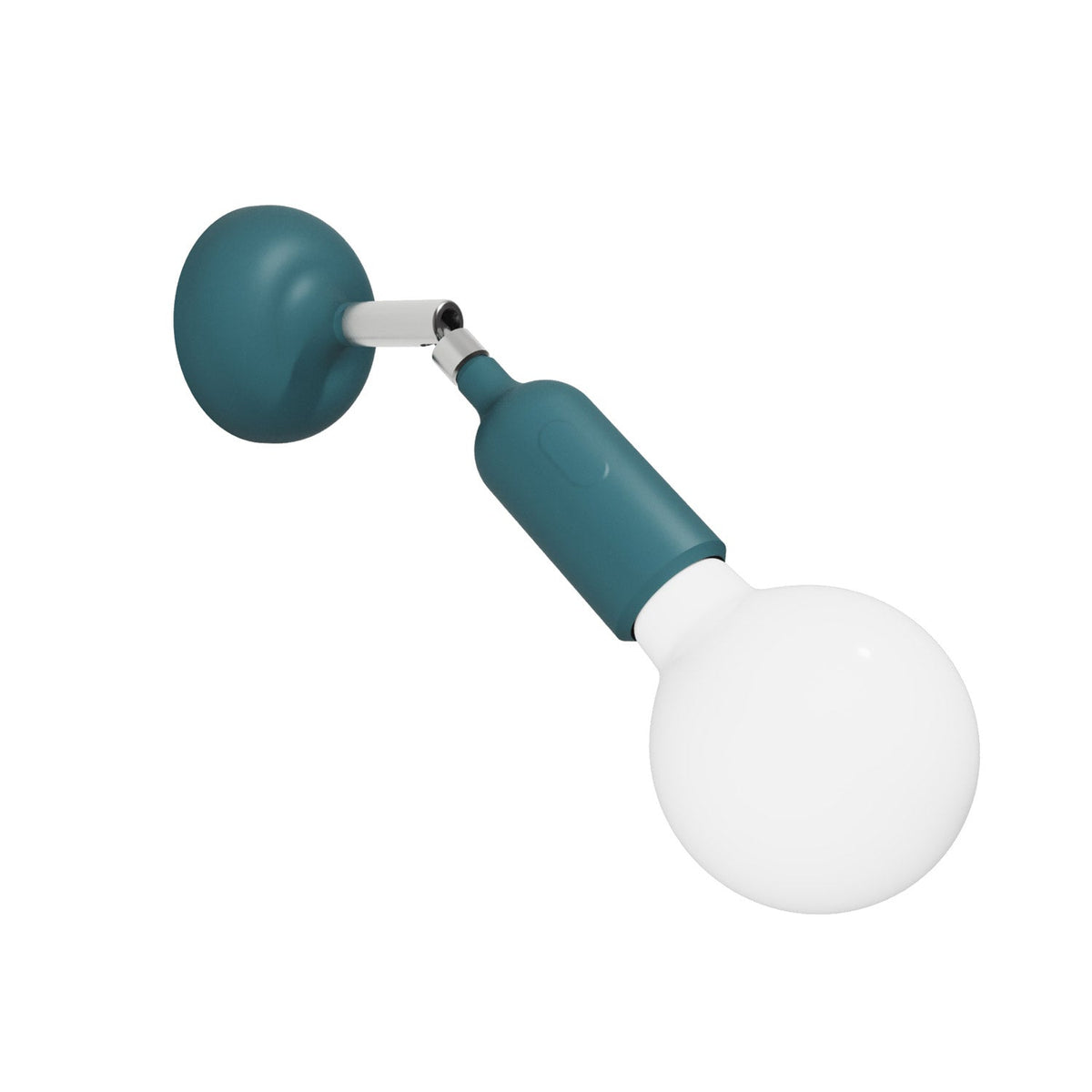 Lampada Fermaluce in silicone con snodo e con interruttore incorporato - Petrolio