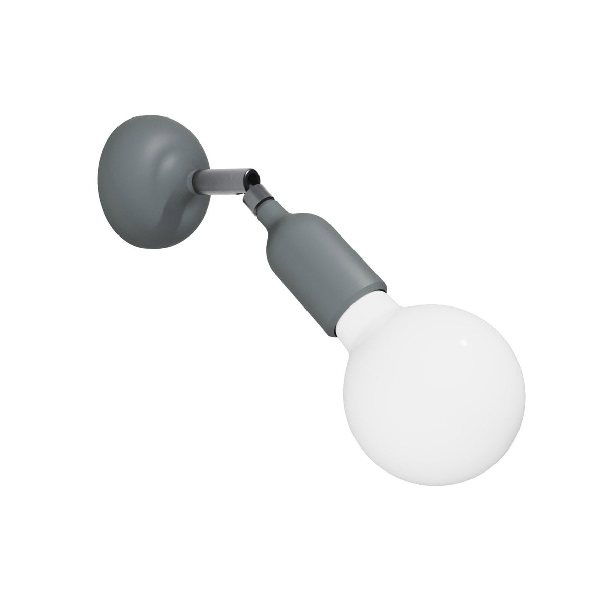 Lampada Fermaluce in silicone con snodo - Grigio