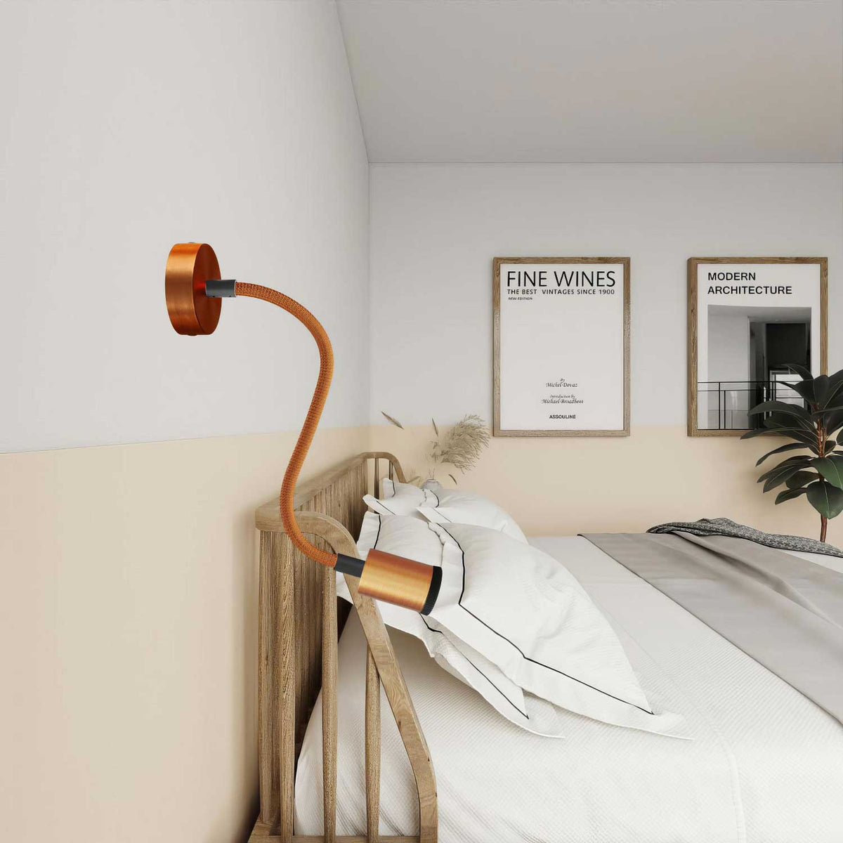 Lampada Mini faretto SPOTLIGHT GU1d0 Flex 30 da parete e soffitto - Rame satinato