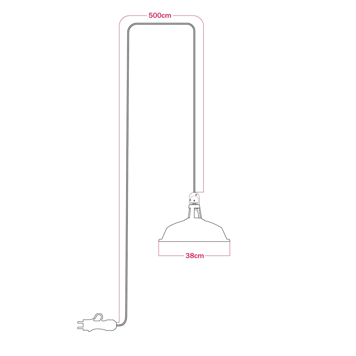 Lampada portatile da esterno Snake con paralume Harbour, 5 m cavo tessile, portalampada IP65 waterproof - Mostarda