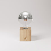 Lampada portatile ricaricabile Cabless03 con lampadina globo mezza sfera argento - Neutro