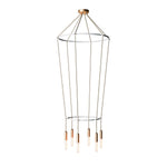 Lampadario 2 Cage a 6 cadute P-Light - Bronzo satinato