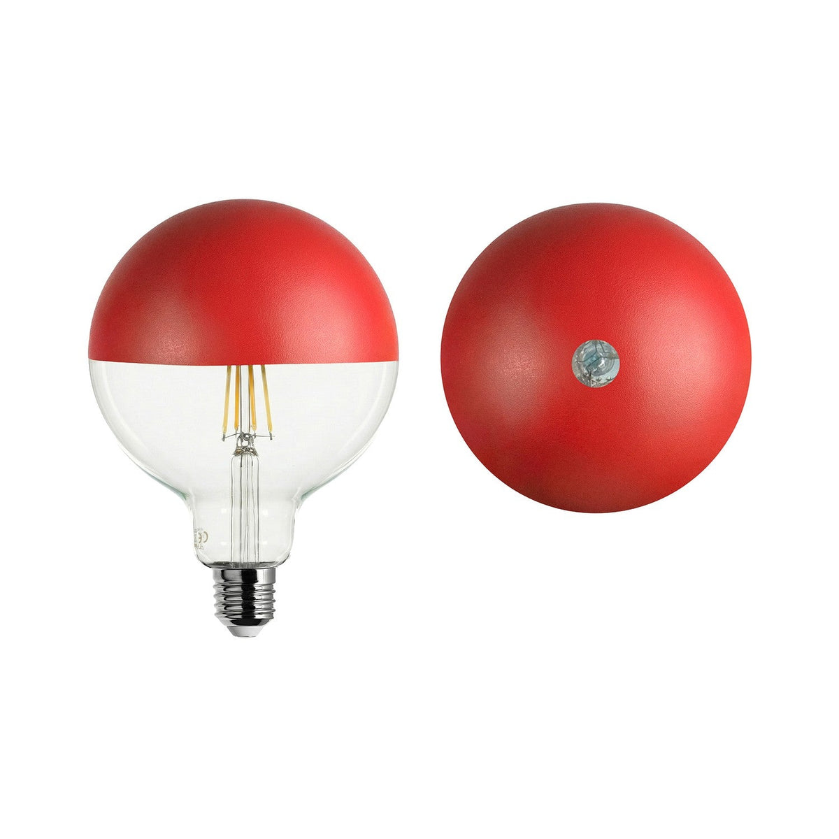 Lampadina LED Maria G125 4,8W 806Lm E27 2700K Dimmerabile - Rosso