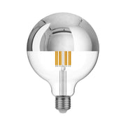 Lampadina LED Mezza Sfera Argento Globo G125 7W 650Lm E27 2700K Dimmerabile - A05
