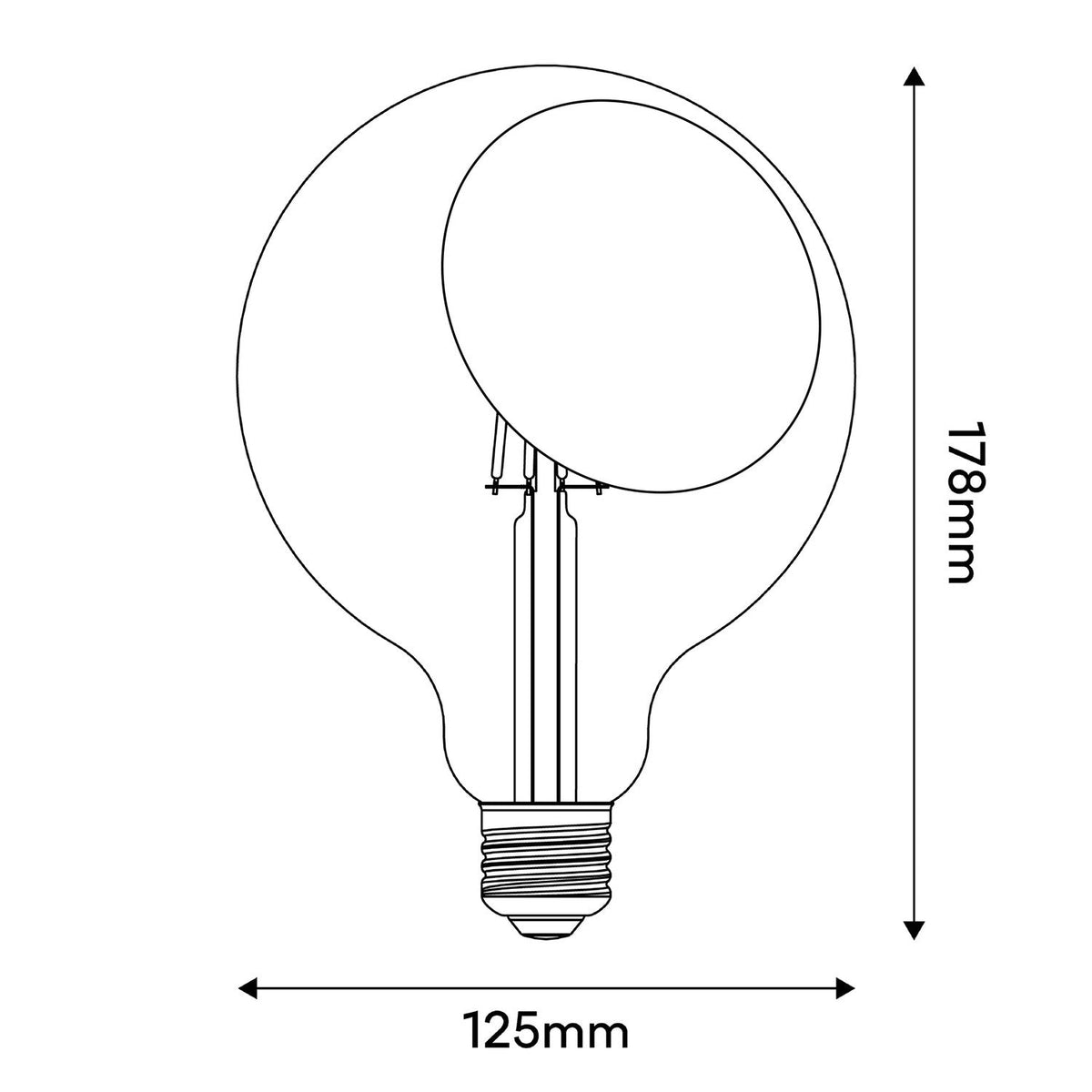 Lampadina LED Sofia G125 4,8W 806Lm E27 2700K Dimmerabile - Rosso