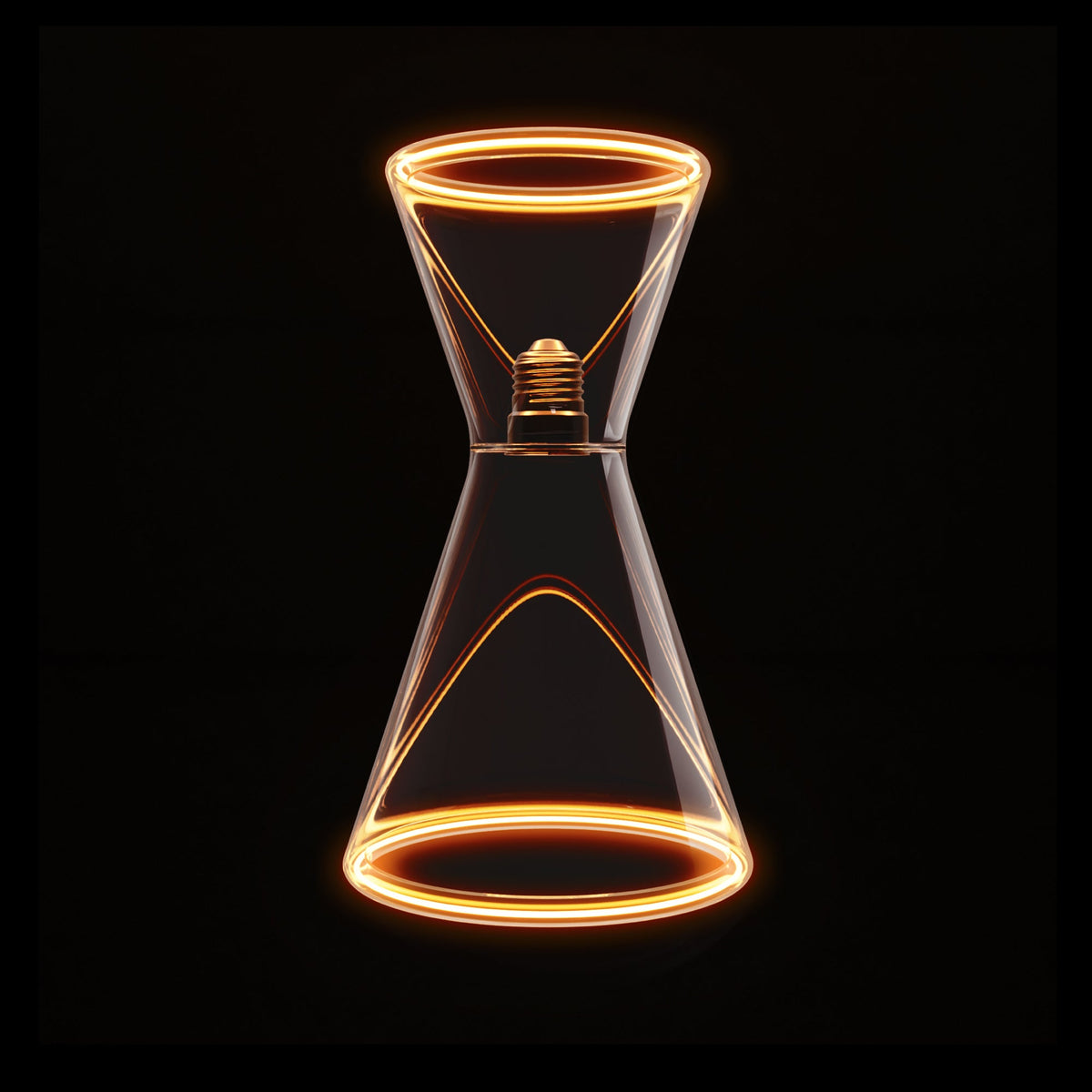 Lampadina LED Trasparente Ghost Line Doppio Cono 8W 780 Lm E27 2200K Dimmerabile - G08