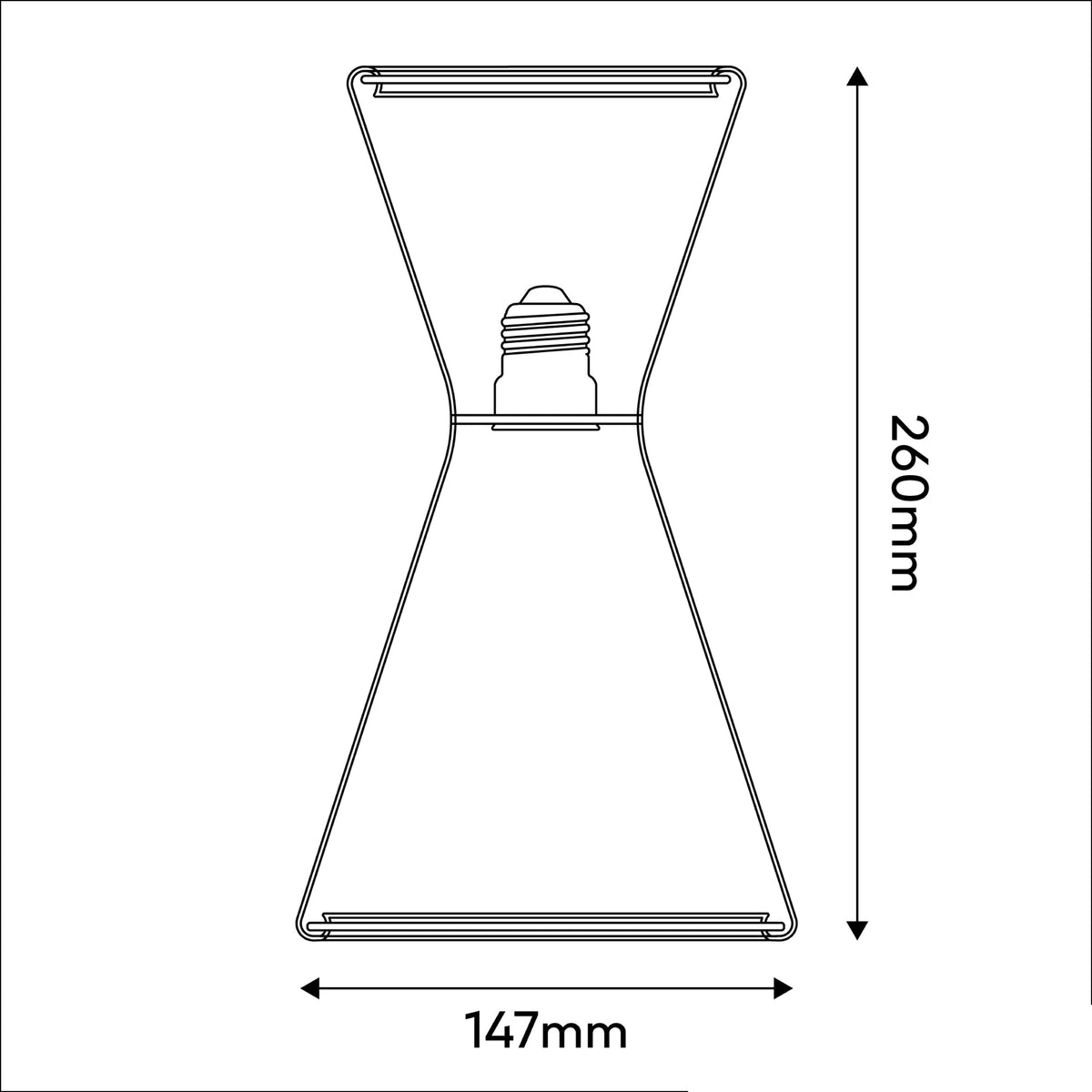 Lampadina LED Trasparente Ghost Line Doppio Cono 8W 780 Lm E27 2200K Dimmerabile - G08