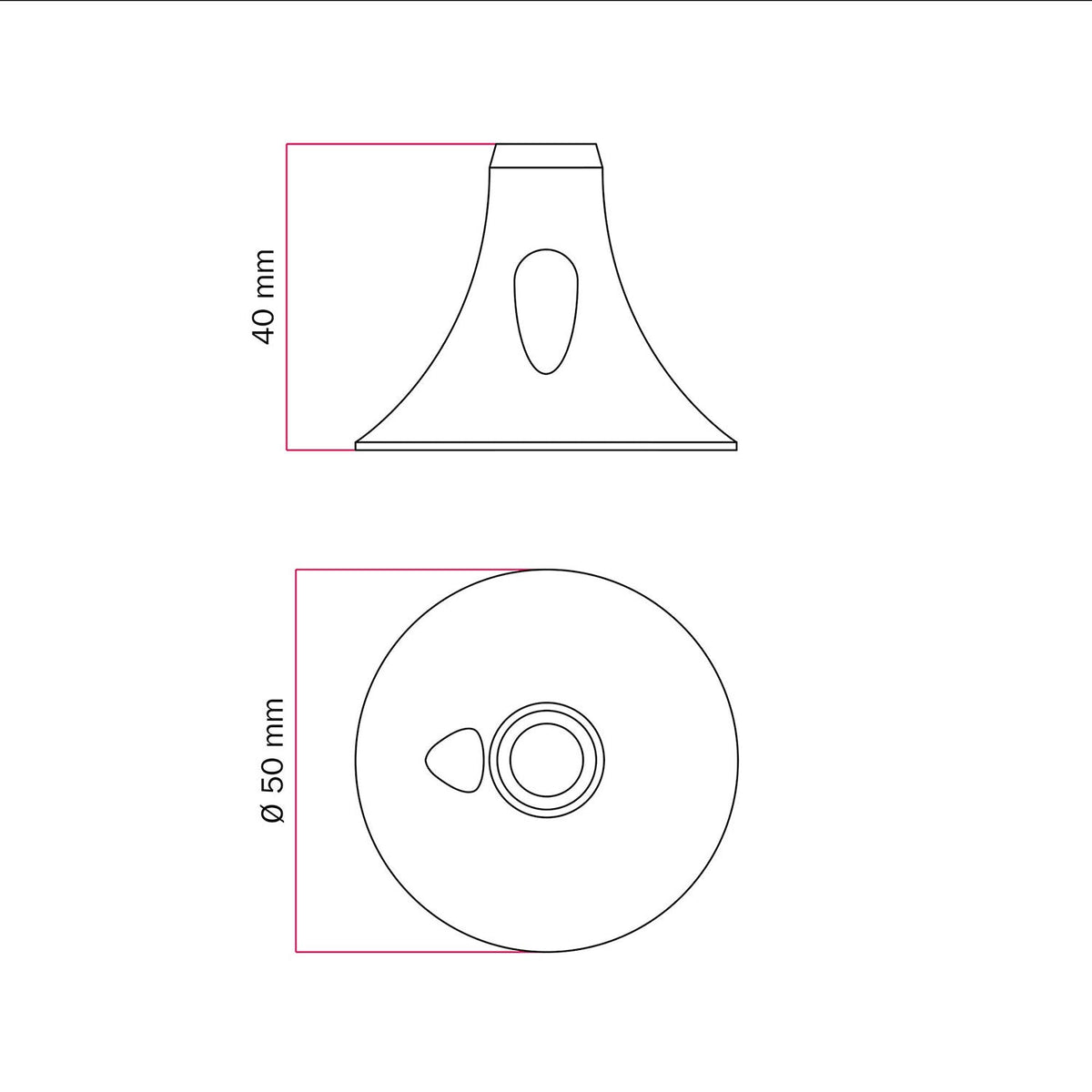 MAG-Y, kit supporto magnetico per lampada - Nero