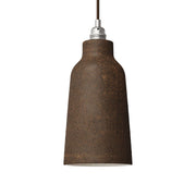 Paralume Bottiglia in ceramica, collezione Materia - Made in Italy - Effetto corten
