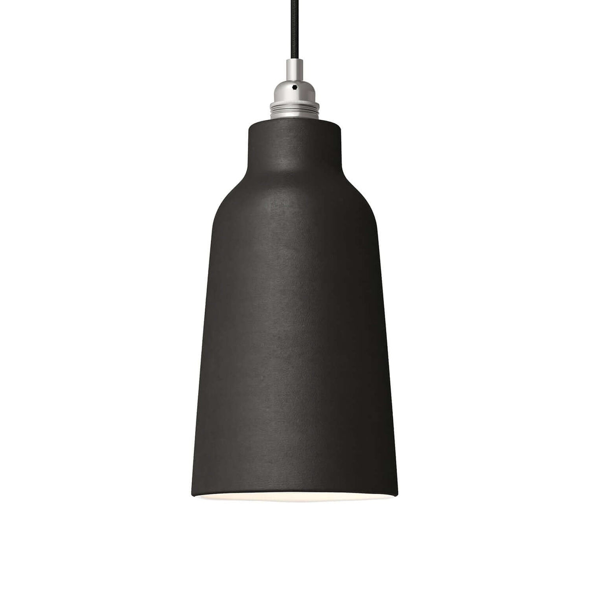 Paralume Bottiglia in ceramica, collezione Materia - Made in Italy - Lavagna