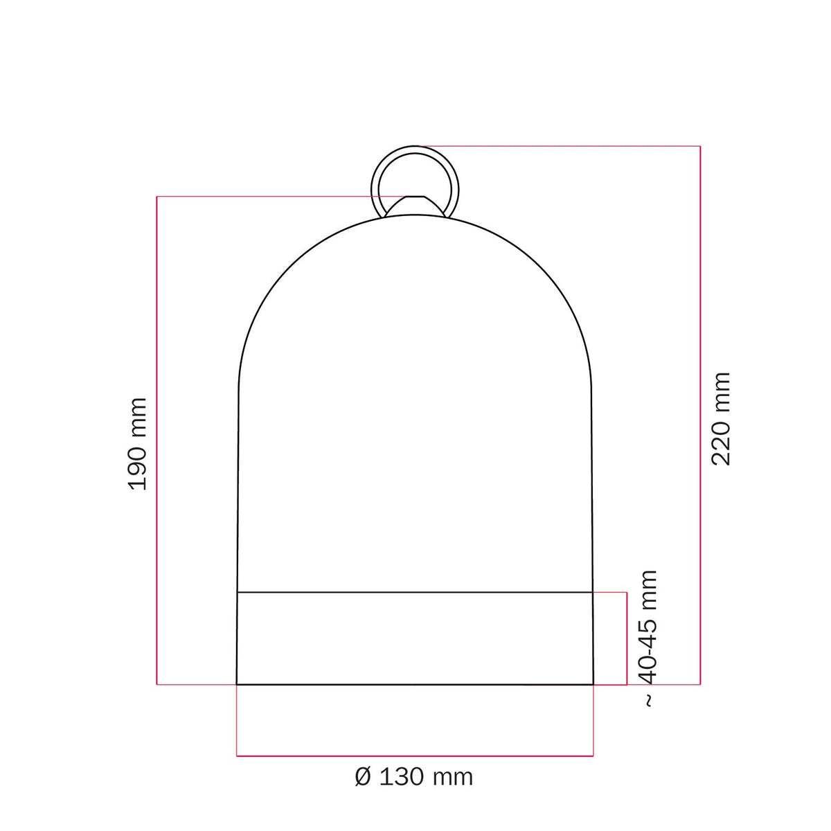 Paralume Campana Mini XS bicolore in ceramica Bianco e Petrolio, collezione Materia - Made in Italy
