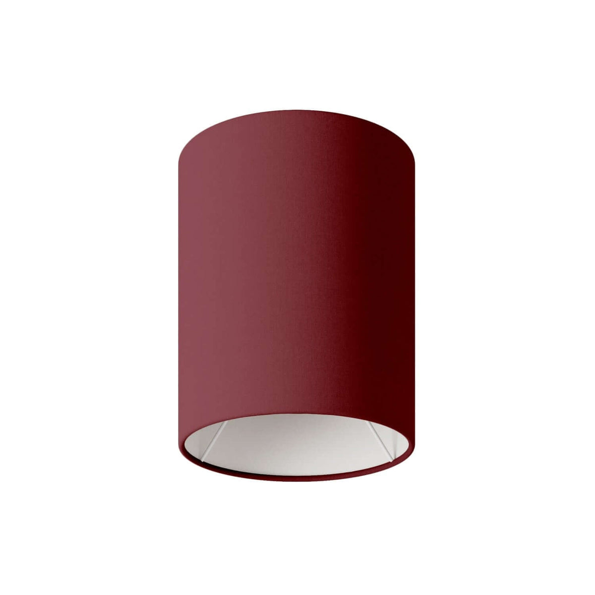 Paralume Cilindro in tessuto con attacco E27 - 100% Made in Italy - Teletta bordeaux