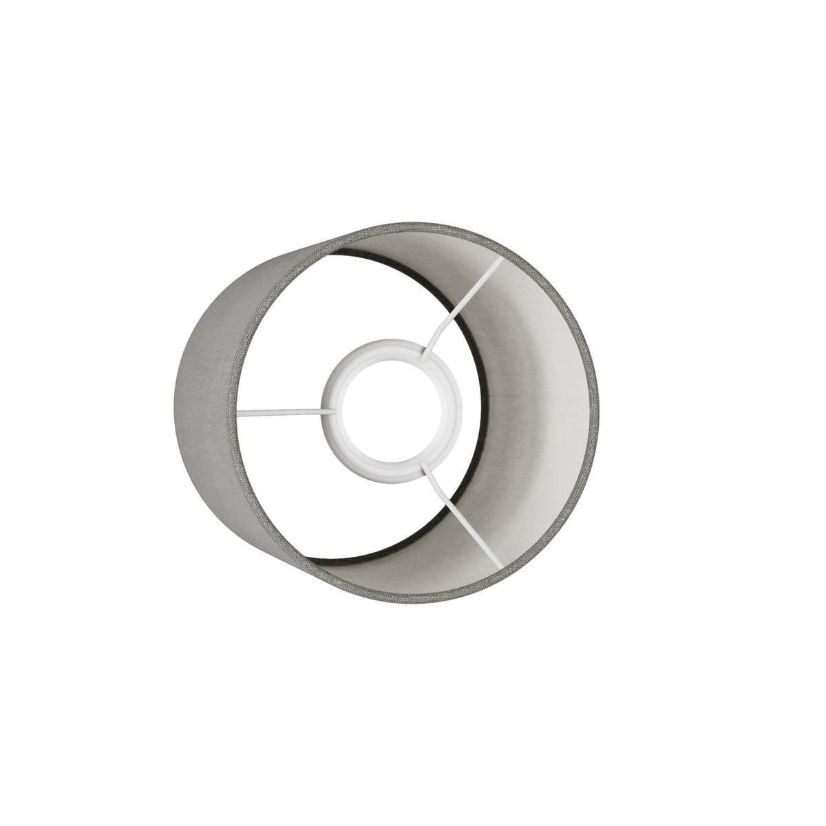 Paralume Cilindro S in tessuto con attacco E27 - Made in Italy - Camelot Grigio
