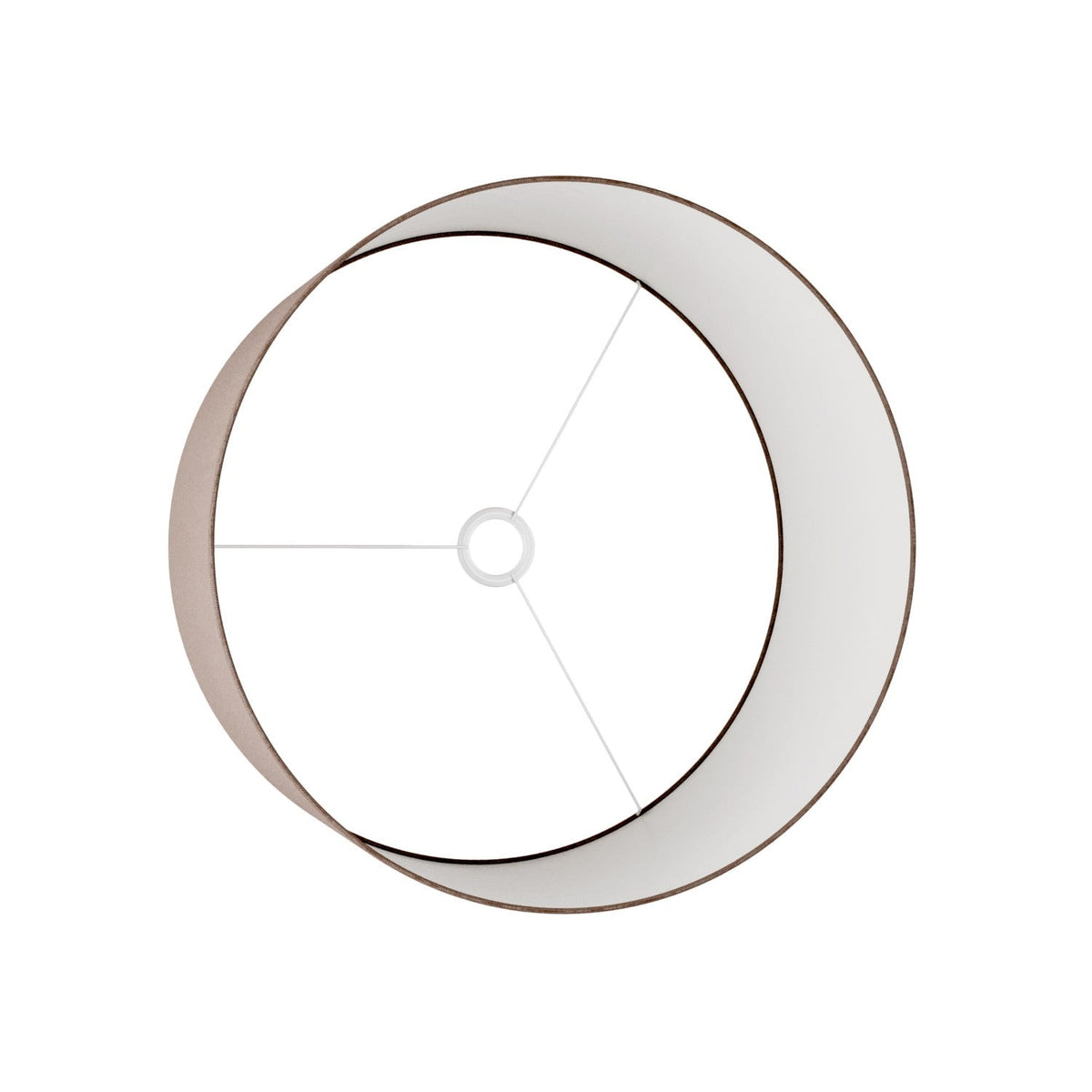 Paralume Cilindro XL in tessuto con attacco E27 - Made in Italy - Camelot Marrone