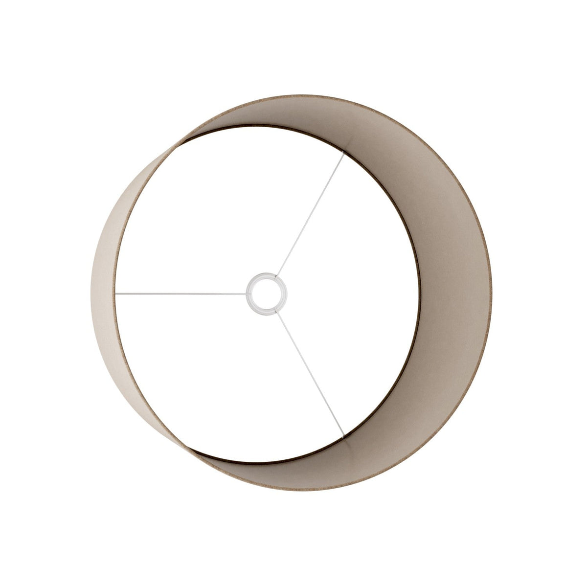 Paralume Cilindro XL in tessuto con attacco E27 - Made in Italy - Lana Marrone