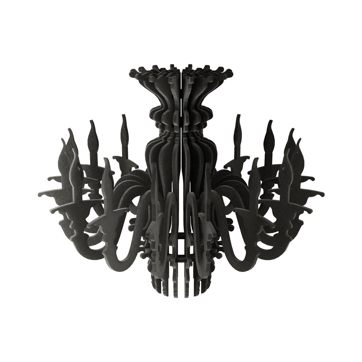 Paralume classico SHHANDELIER in materiale fonoassorbente - Nero melange