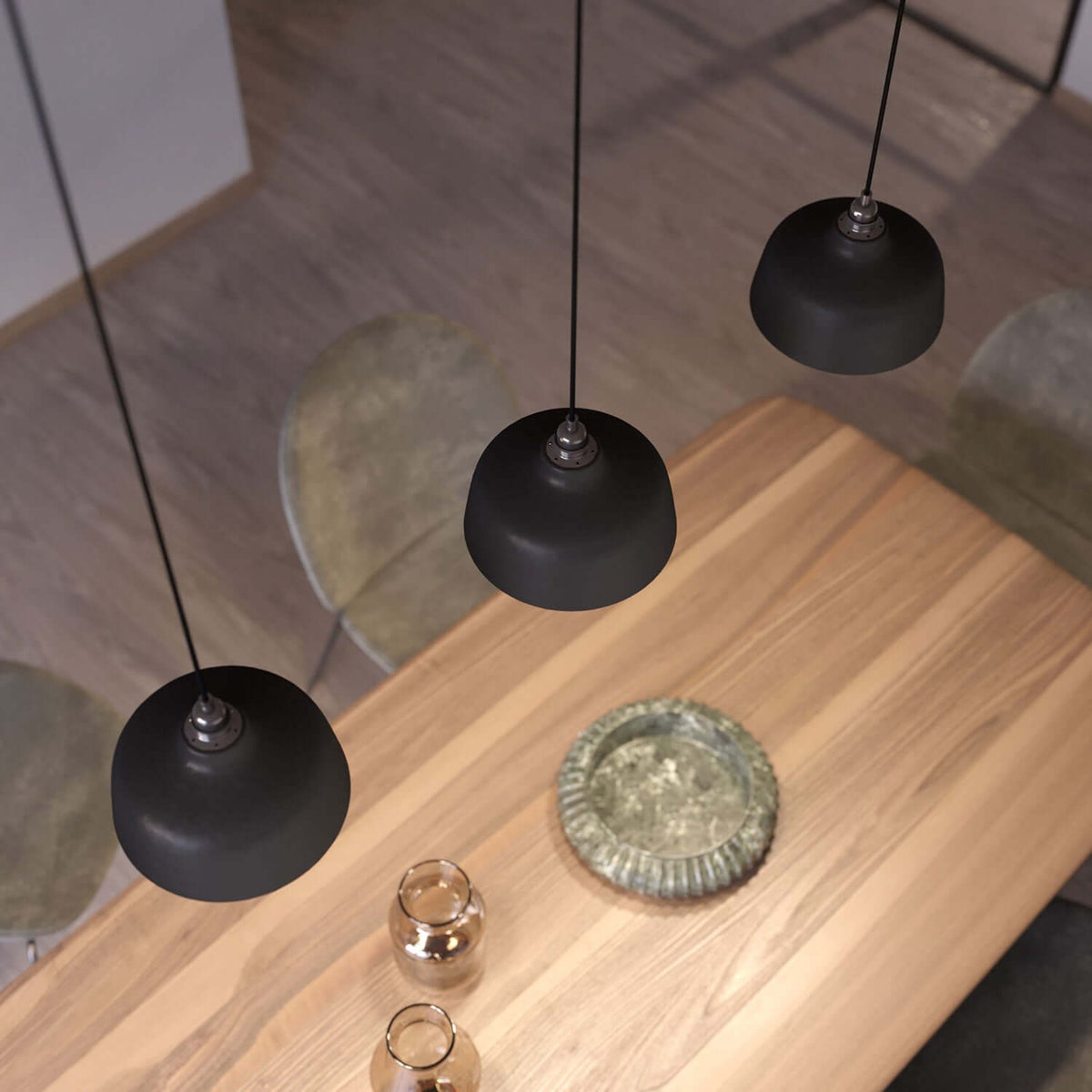 Paralume Coppa in ceramica, collezione Materia - Made in Italy - Lavagna