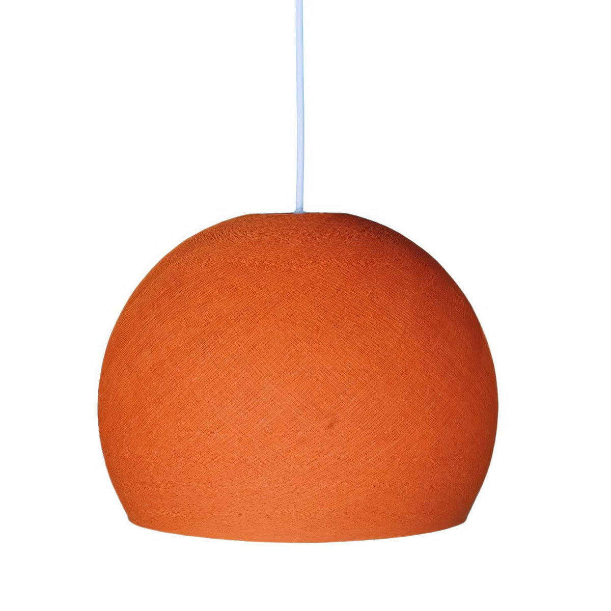 Paralume Cupola in filo 100% fatto a mano - Poliestere Arancione