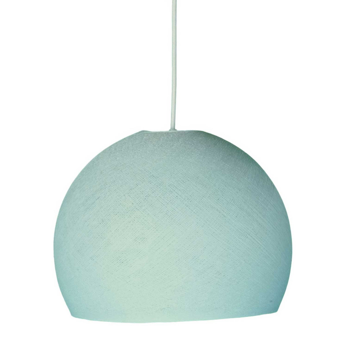 Paralume Cupola in filo 100% fatto a mano - Poliestere Azzurro polvere