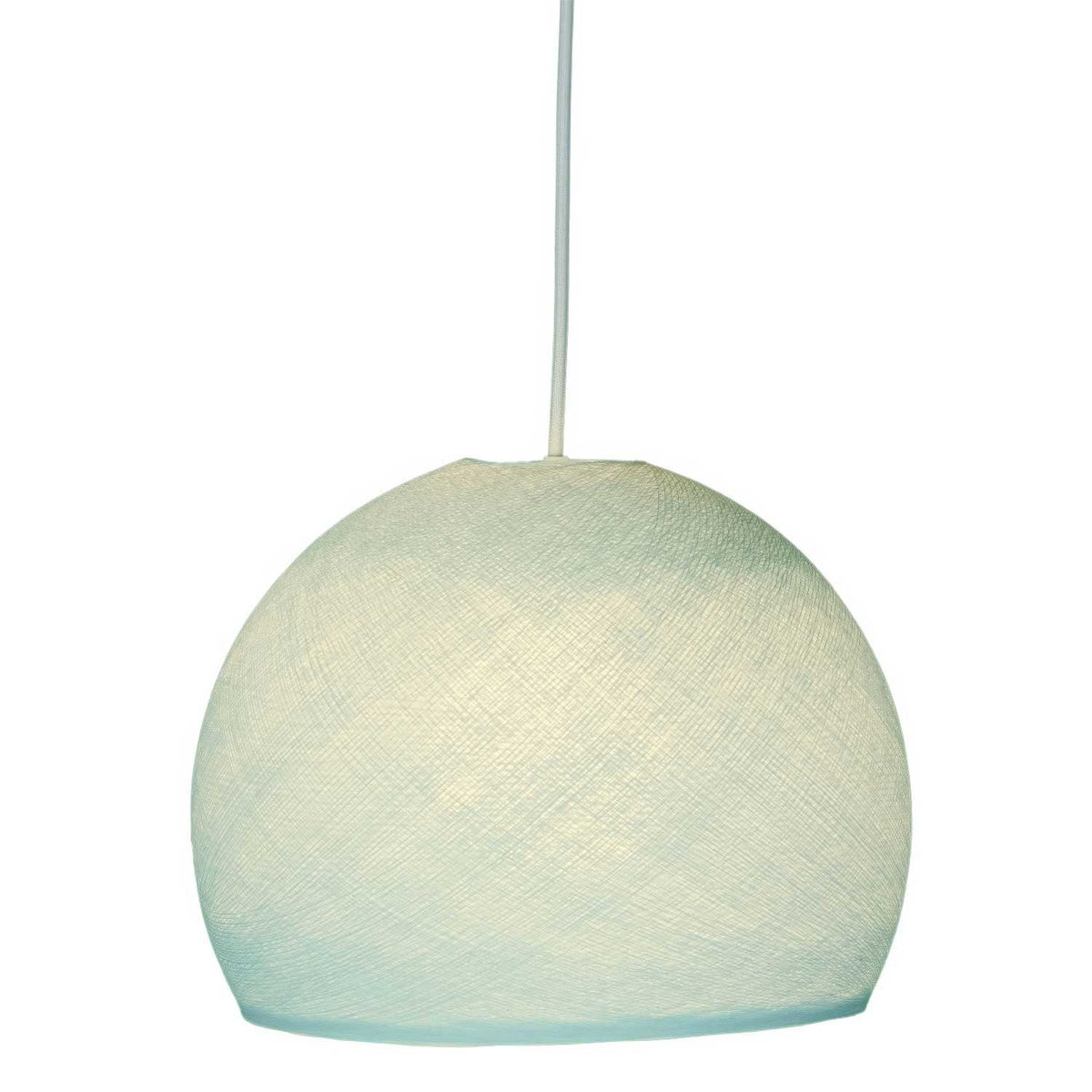 Paralume Cupola in filo 100% fatto a mano - Poliestere Azzurro polvere