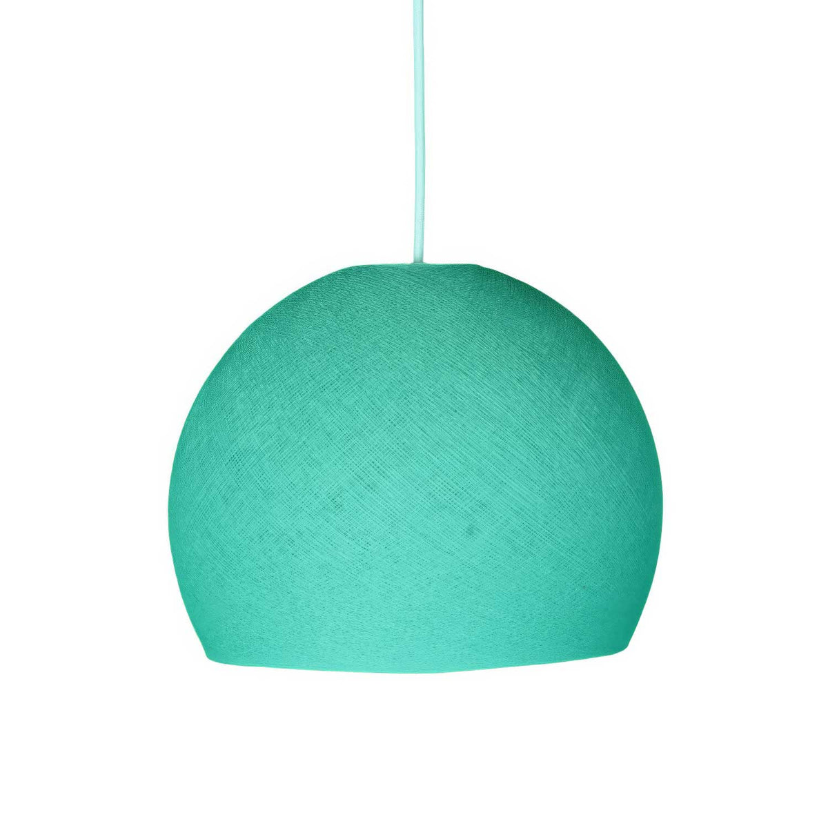 Paralume Cupola in filo 100% fatto a mano - Poliestere Turchese