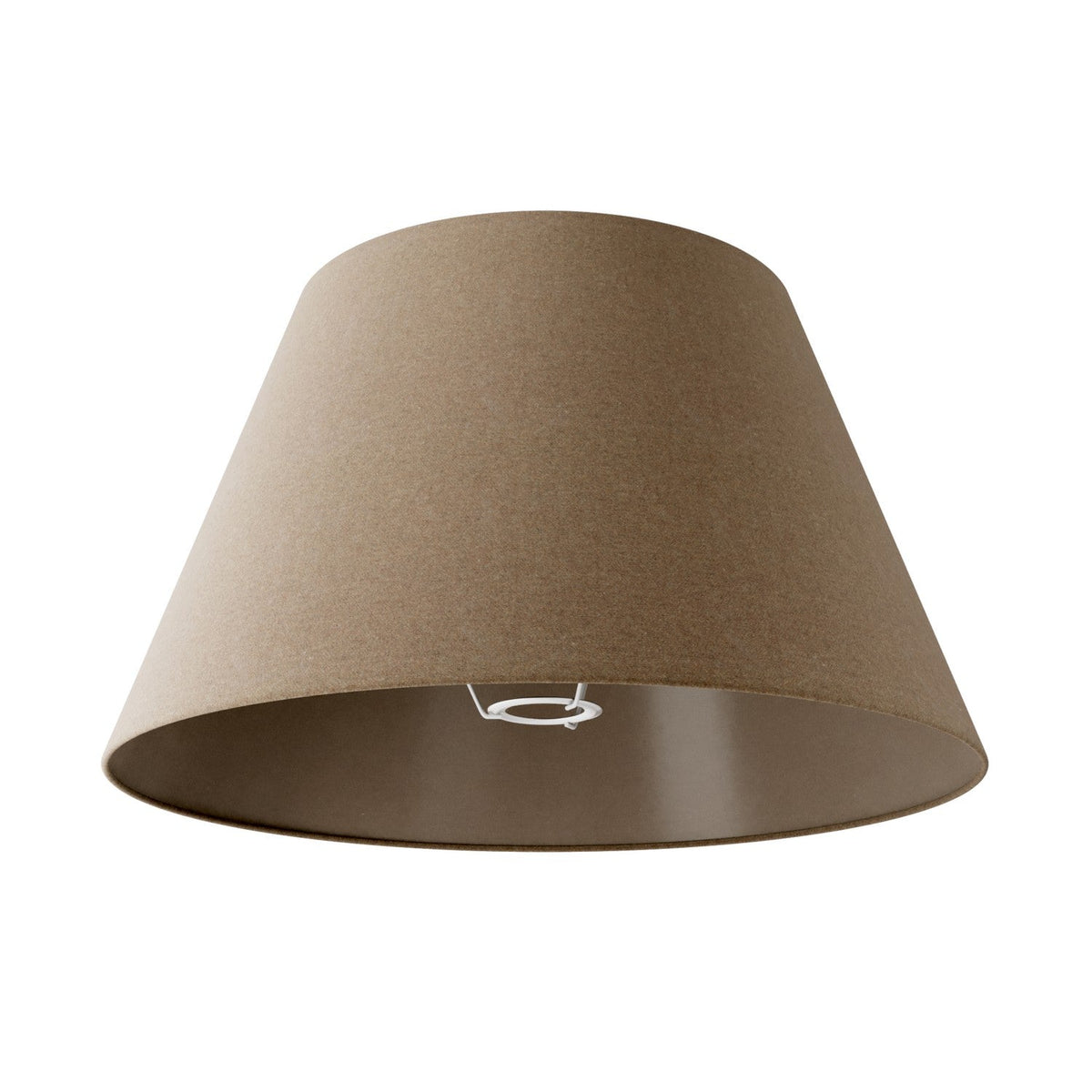 Paralume Impero L per lampada da tavolo o applique con attacco E27 - Made in Italy - Lana Marrone