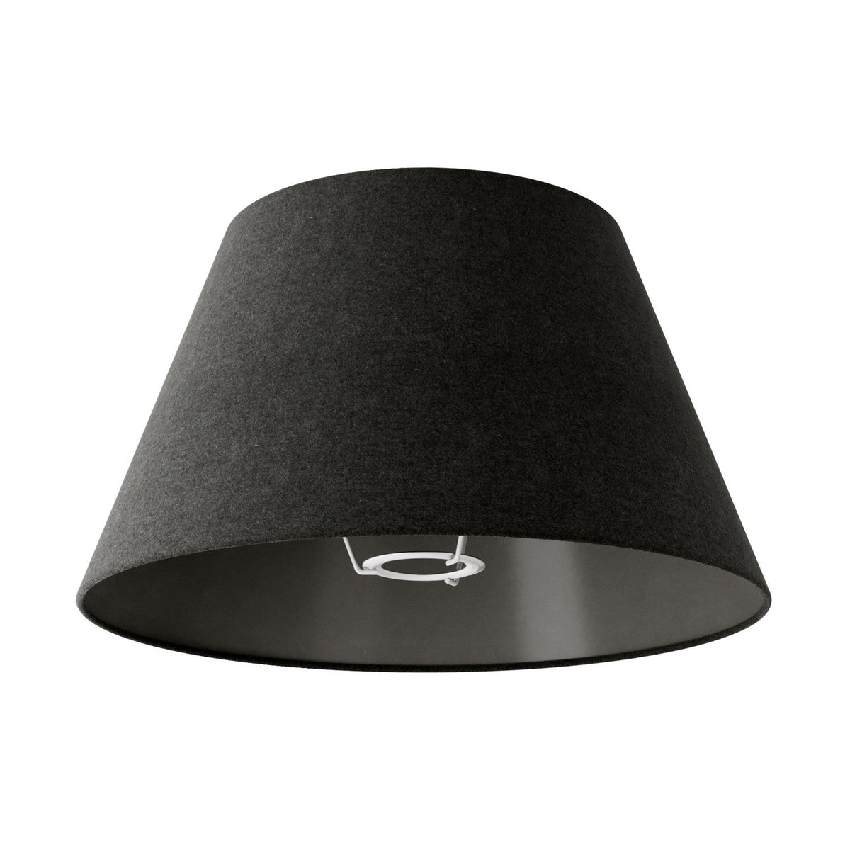 Paralume Impero M in tessuto per lampada da tavolo o applique con attacco E27 - Made in Italy - Lana grigio scura