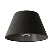 Paralume Impero M in tessuto per lampada da tavolo o applique con attacco E27 - Made in Italy - Lana grigio scura