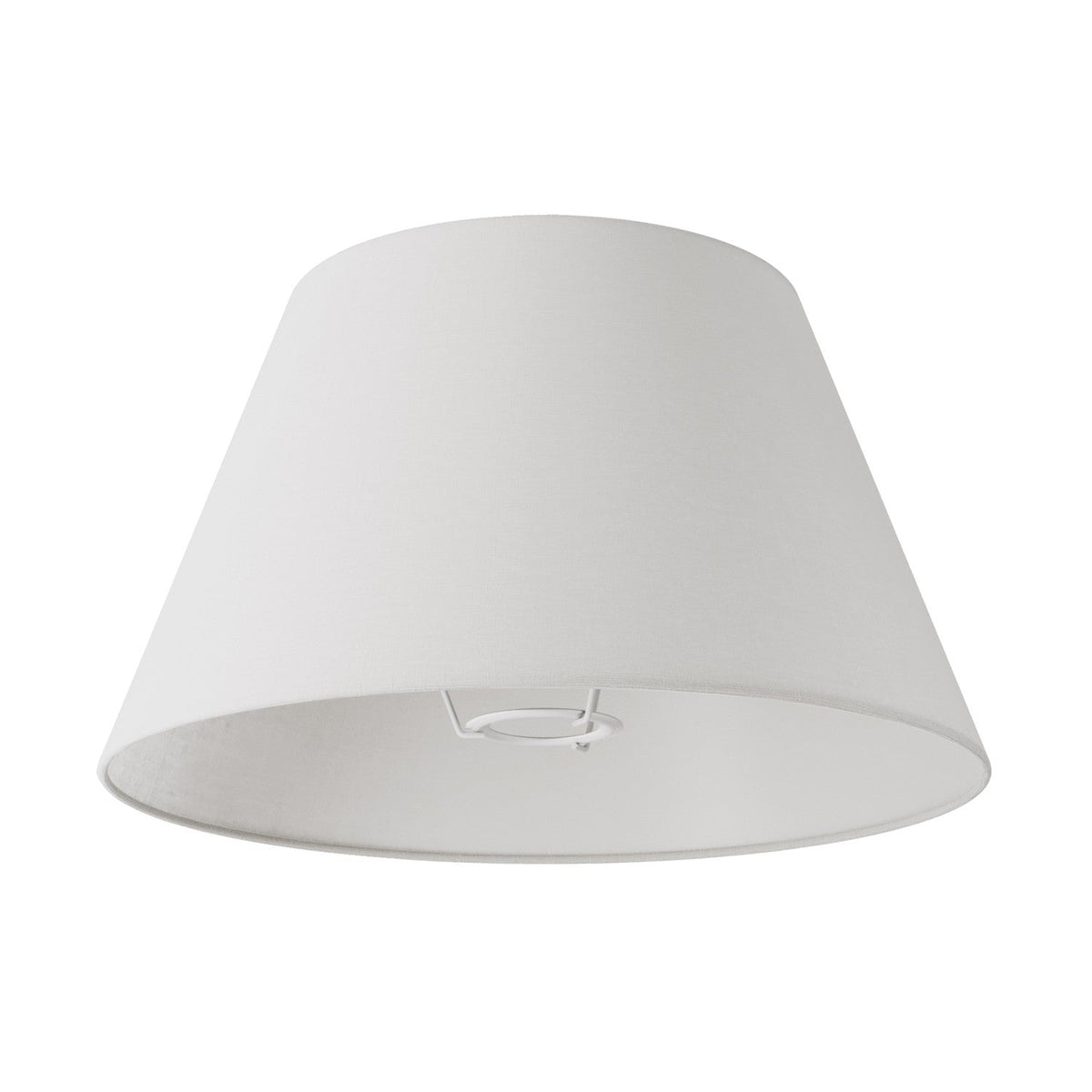 Paralume Impero M in tessuto per lampada da tavolo o applique con attacco E27 - Made in Italy - Lino bianco lucido