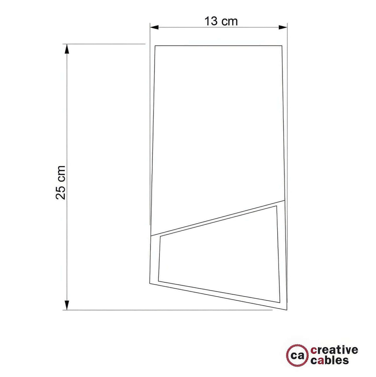 Paralume in cemento Prisma per lampada a sospensione, completo di serracavo e portalampada E27 - Cemento chiaro