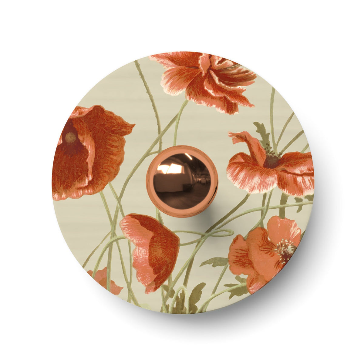 Paralume mini piatto Ellepì a disegni floreali 'Blossom Haven' Botanico Papaver, diametro 24 cm - Made in Italy