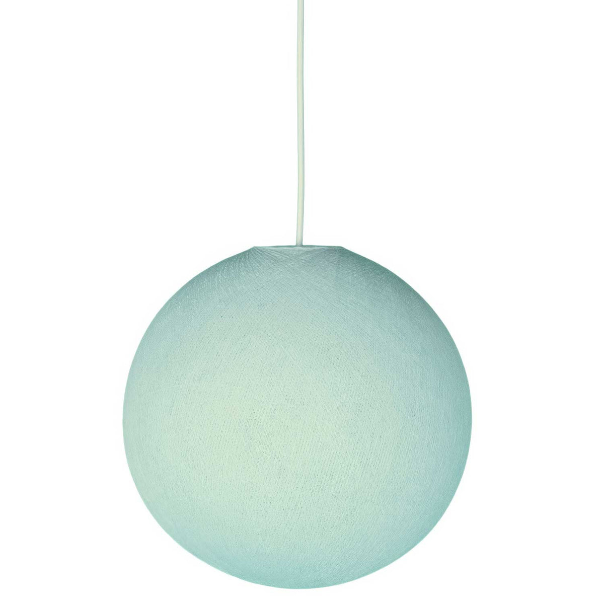 Paralume Sfera in filo 100% fatto a mano - Poliestere Azzurro polvere