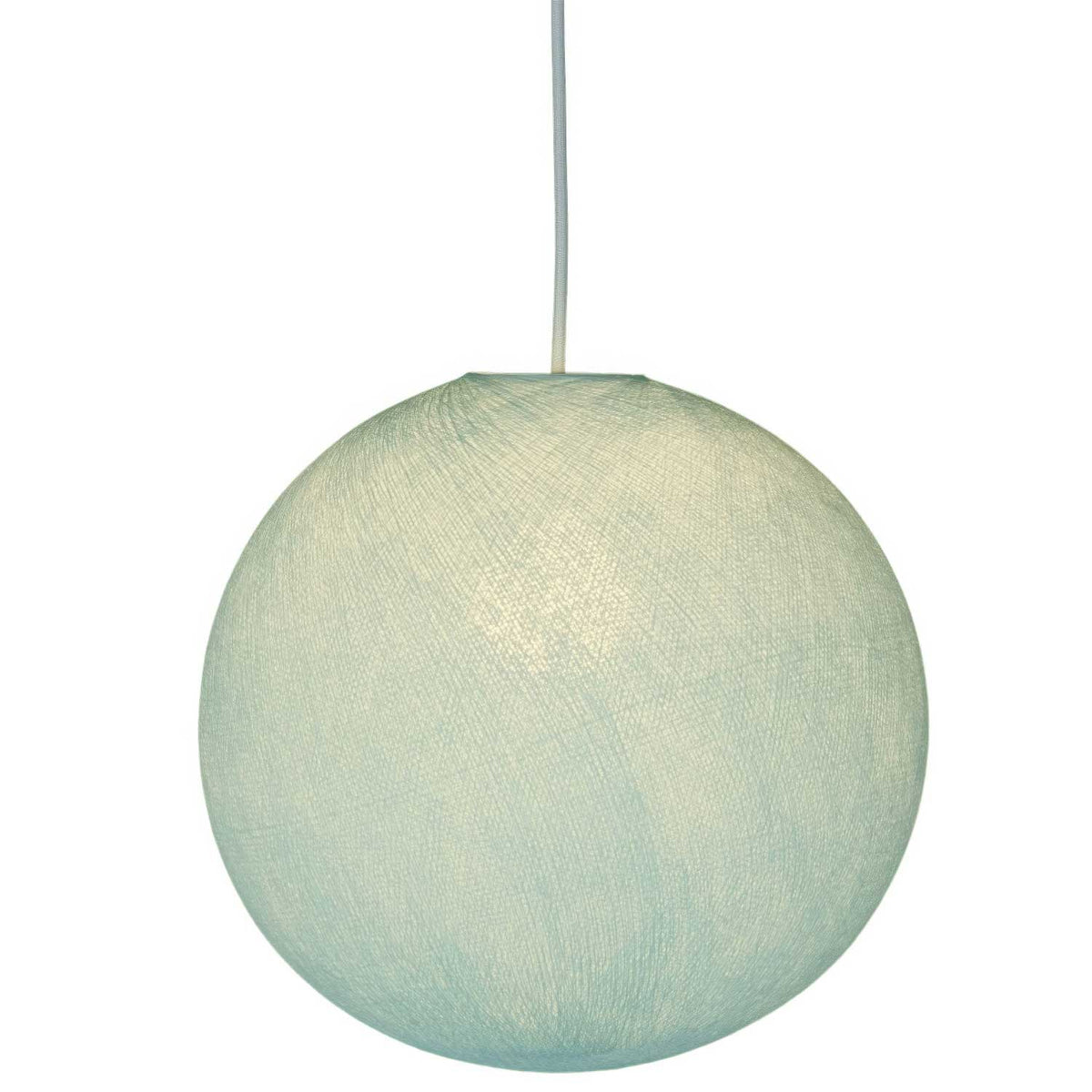 Paralume Sfera in filo 100% fatto a mano - Poliestere Azzurro polvere