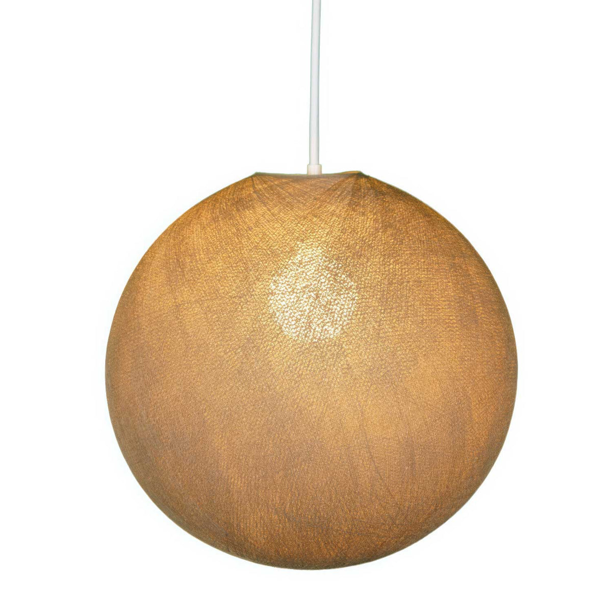 Paralume Sfera in filo 100% fatto a mano - Poliestere Cappuccino