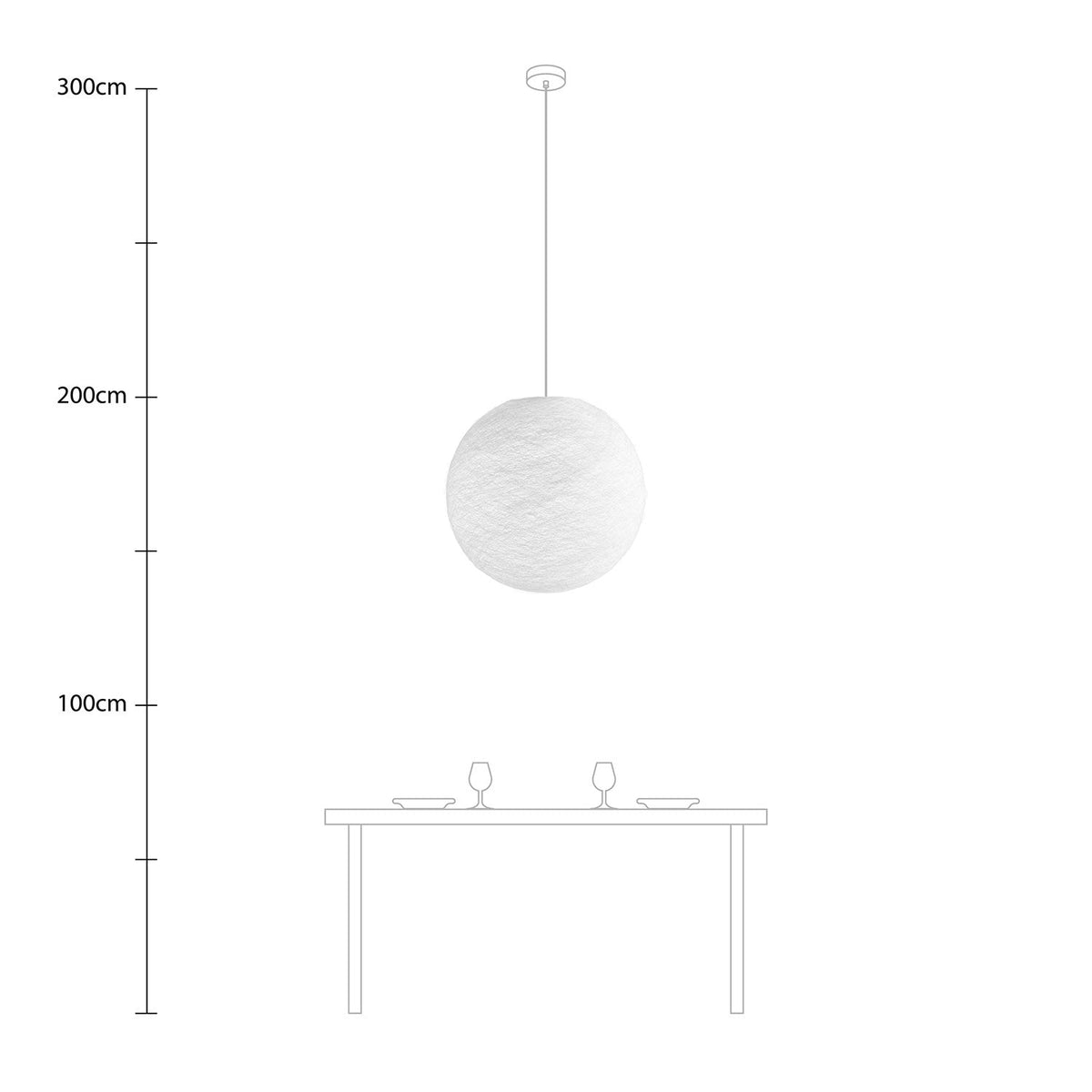 Paralume Sfera Light in filo fatto a mano - Poliestere Bianco