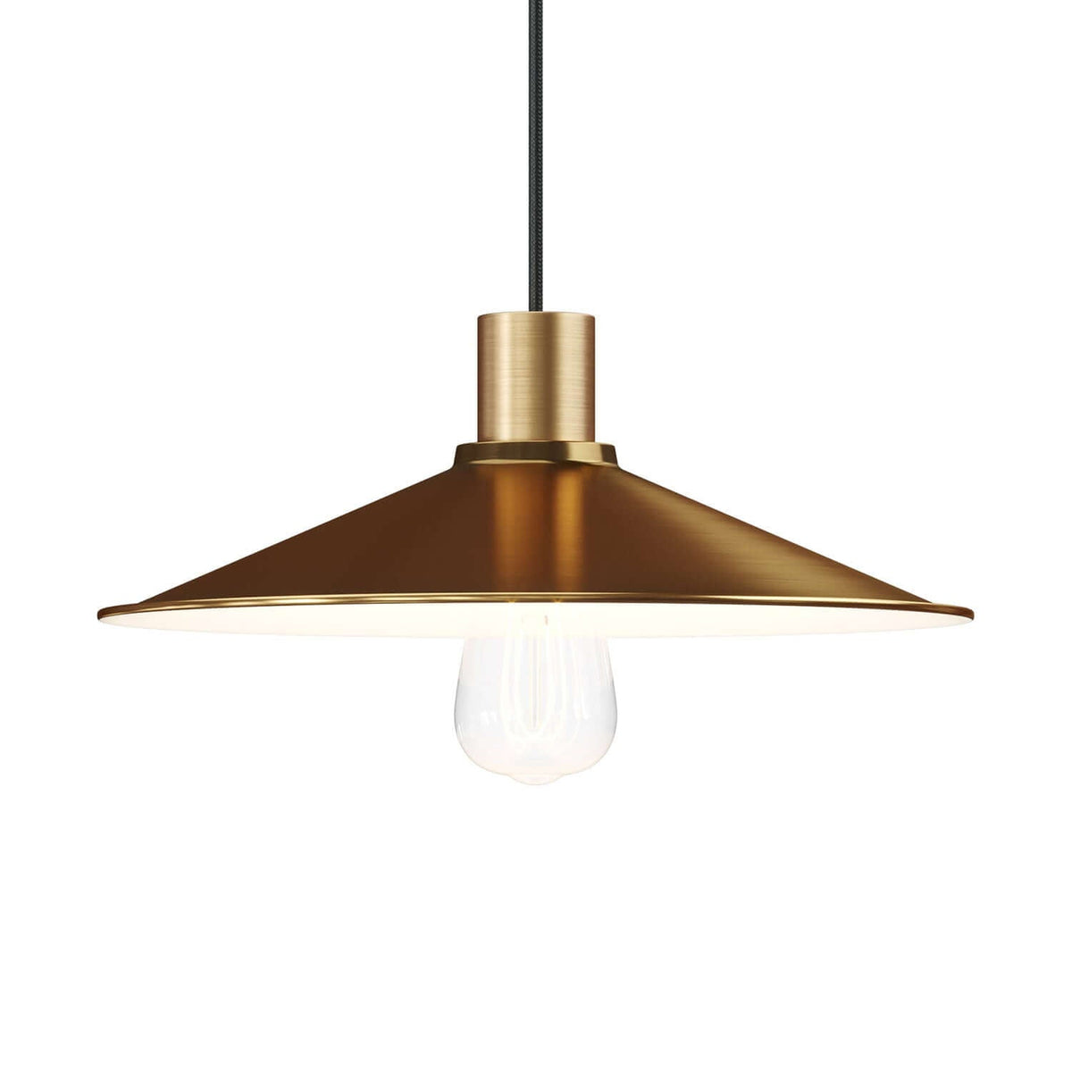 Paralume Swing in metallo smaltato per portalampada E27 - Bronzo satinato