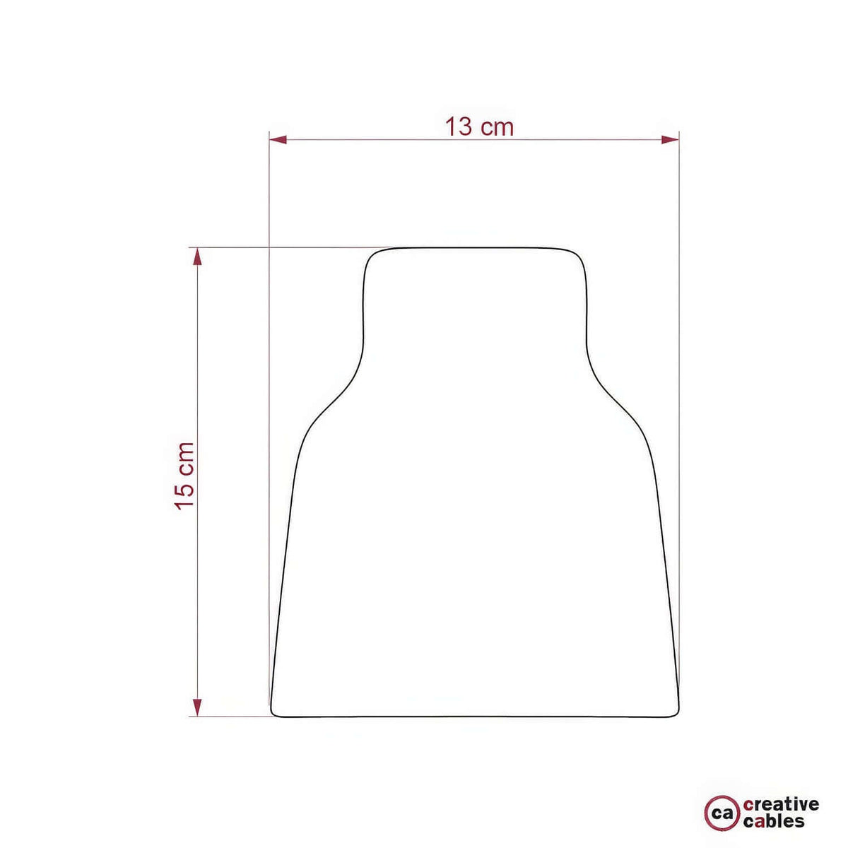 Paralume Vaso in ceramica, collezione Materia - Made in Italy - Bianco lucido