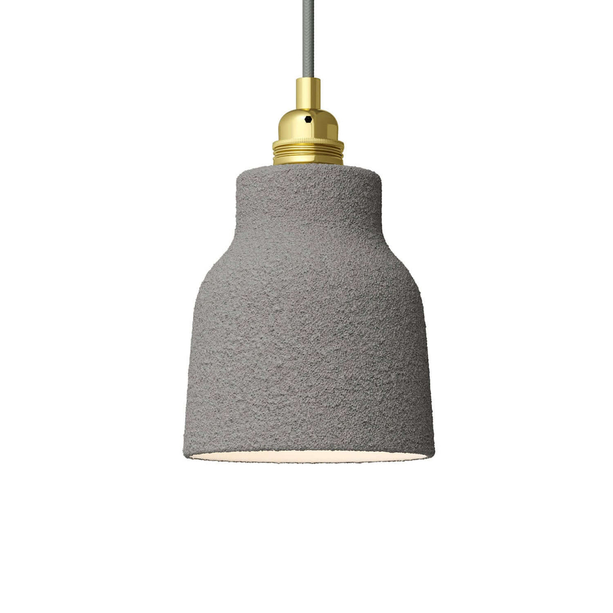 Paralume Vaso in ceramica, collezione Materia - Made in Italy - Effetto cemento