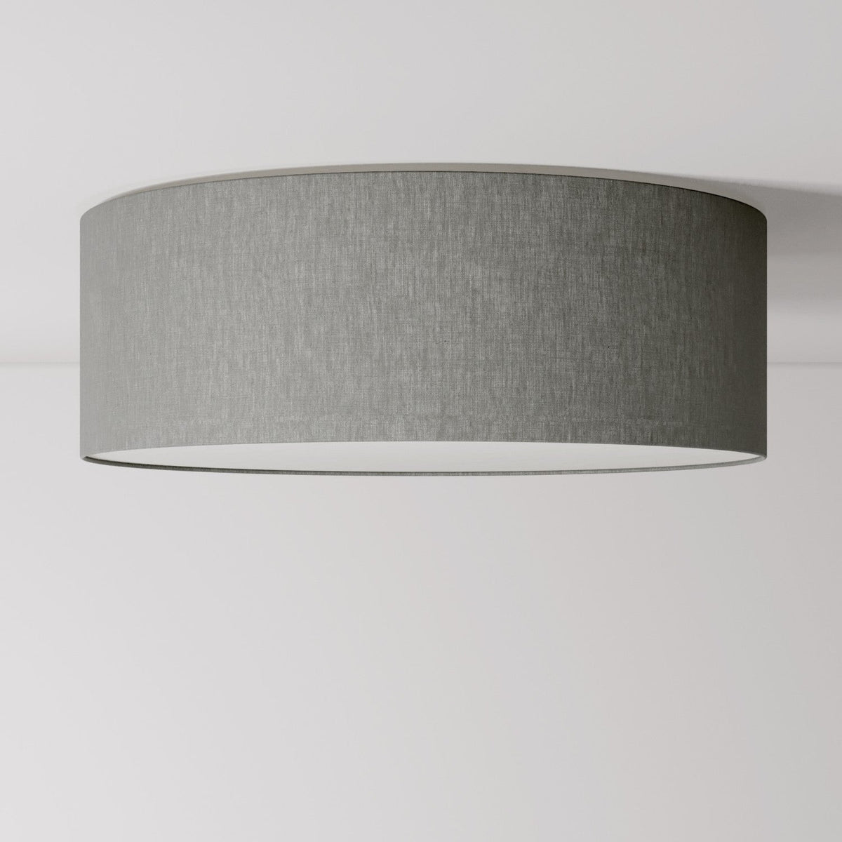 Plafoniera in tessuto Large Camelot grigio - Made in Italy