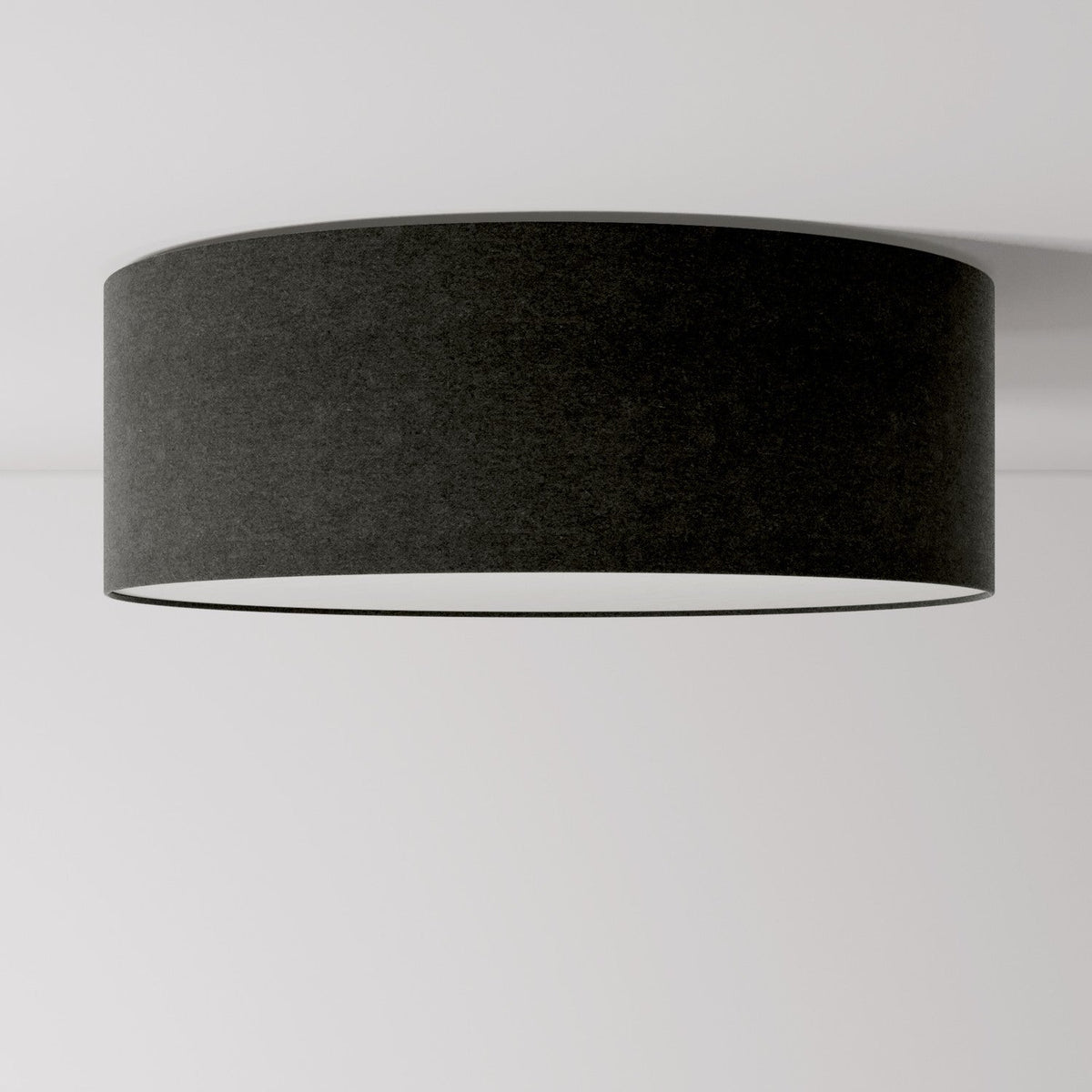 Plafoniera in tessuto Large - Made in Italy - Lana Grigio Scuro