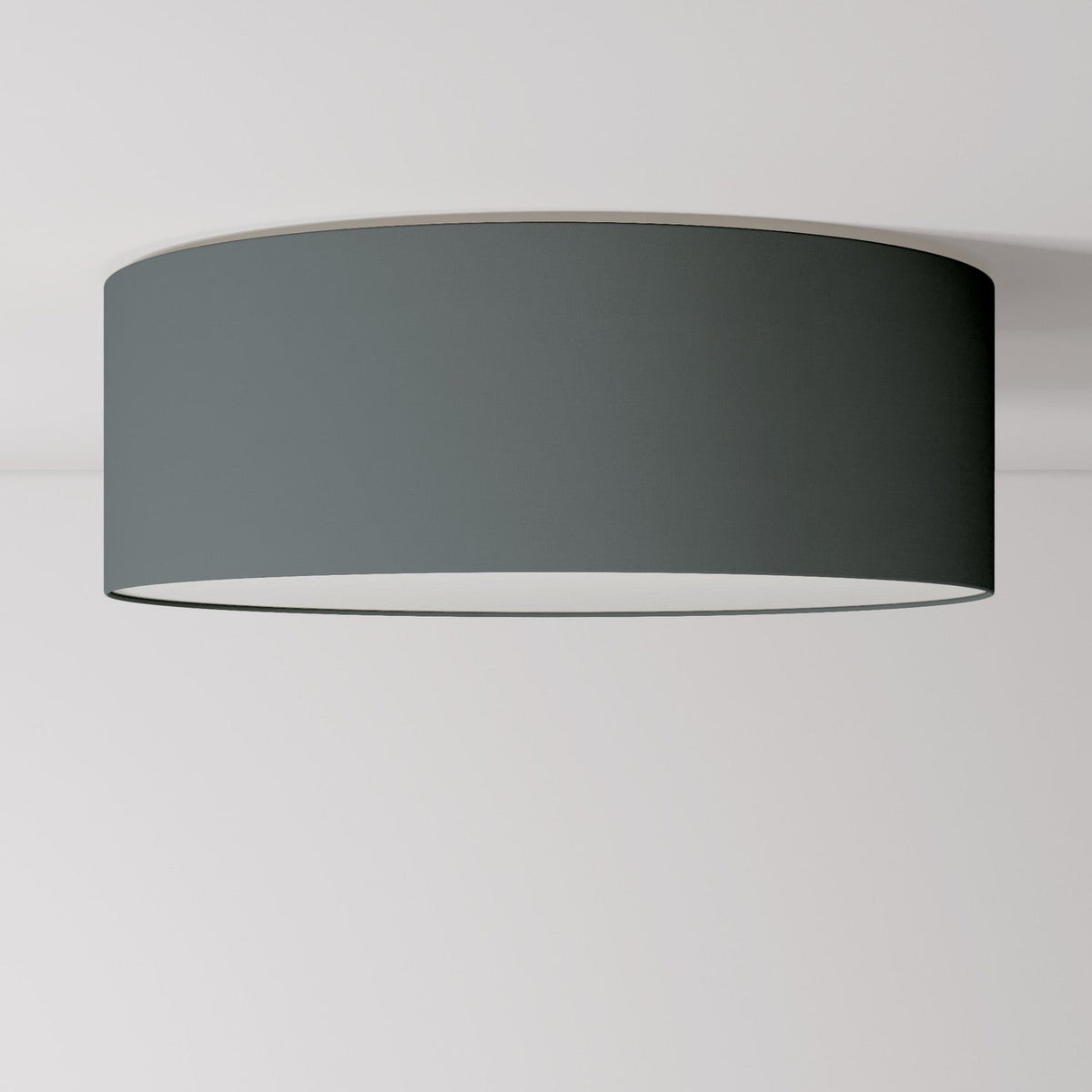 Plafoniera in tessuto Large - Made in Italy - Teletta Grigio Scuro
