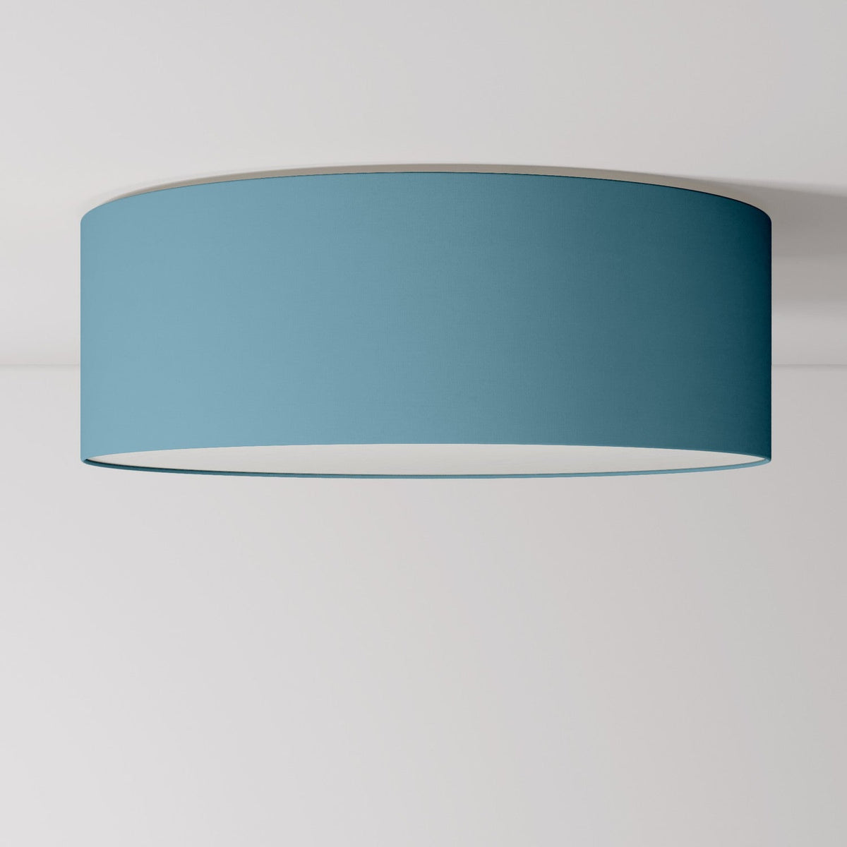 Plafoniera in tessuto Large Teletta azzurro severo - Made in Italy