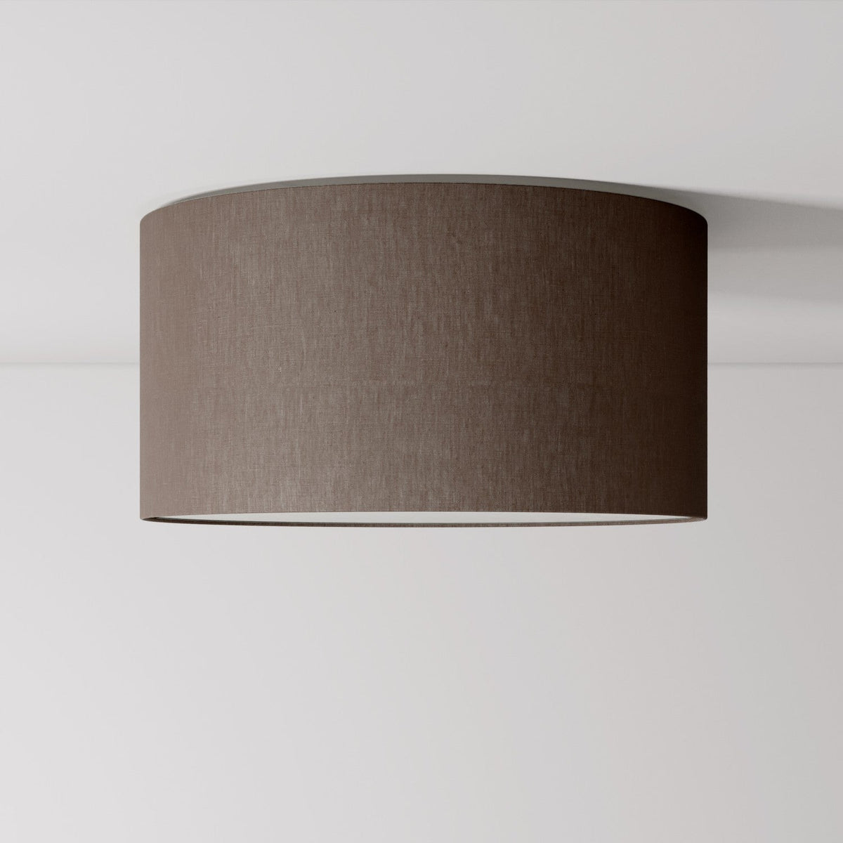 Plafoniera in tessuto Medium Camelot marrone - Made in Italy