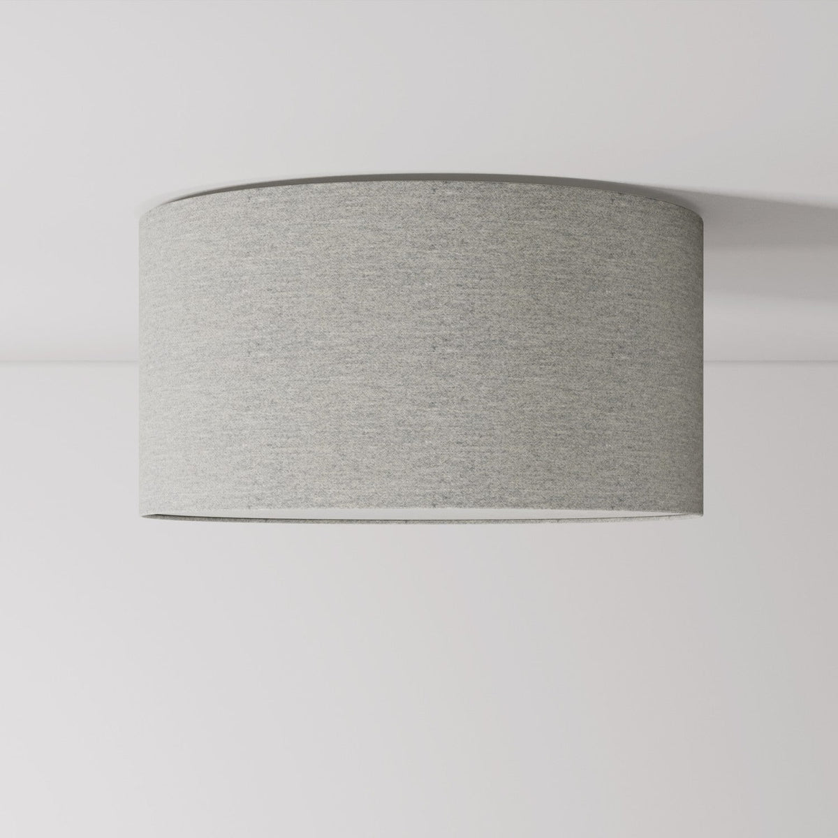 Plafoniera in tessuto Medium - Made in Italy - Lana Grigio Chiaro