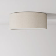 Plafoniera in tessuto Medium Slim - Made in Italy - Lana Sabbia