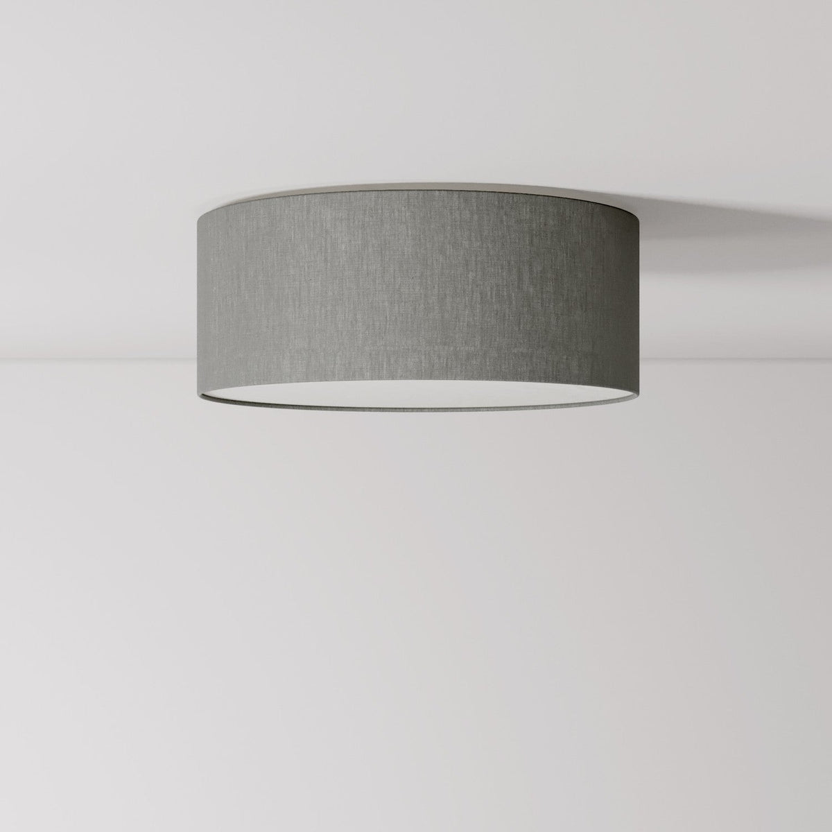 Plafoniera in tessuto Small Camelot grigio - Made in Italy
