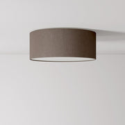 Plafoniera in tessuto Small Camelot marrone - Made in Italy